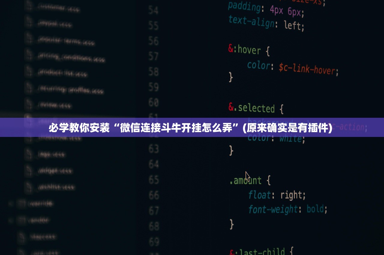 必学教你安装“微信连接斗牛开挂怎么弄”(原来确实是有插件) 